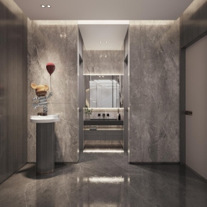 现代公共卫生间3D模型下载